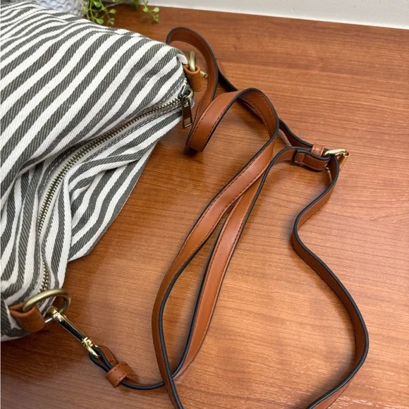 Joy Susan Brown Adjustable Strap Shoulder Purse Bag EUC - Picture 4 of 7